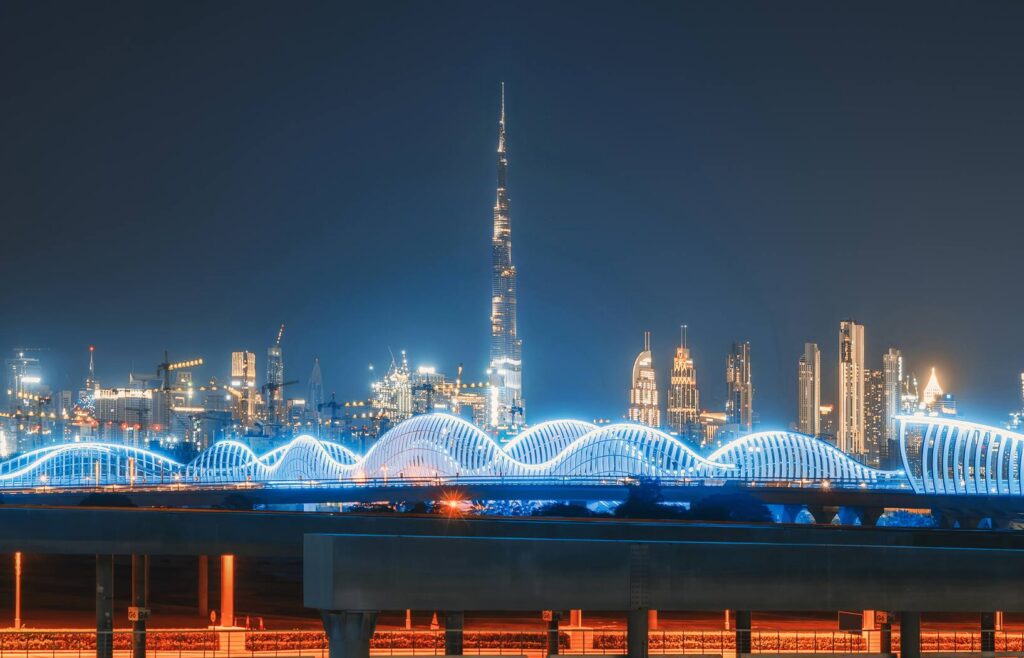 Dubai skylike at night