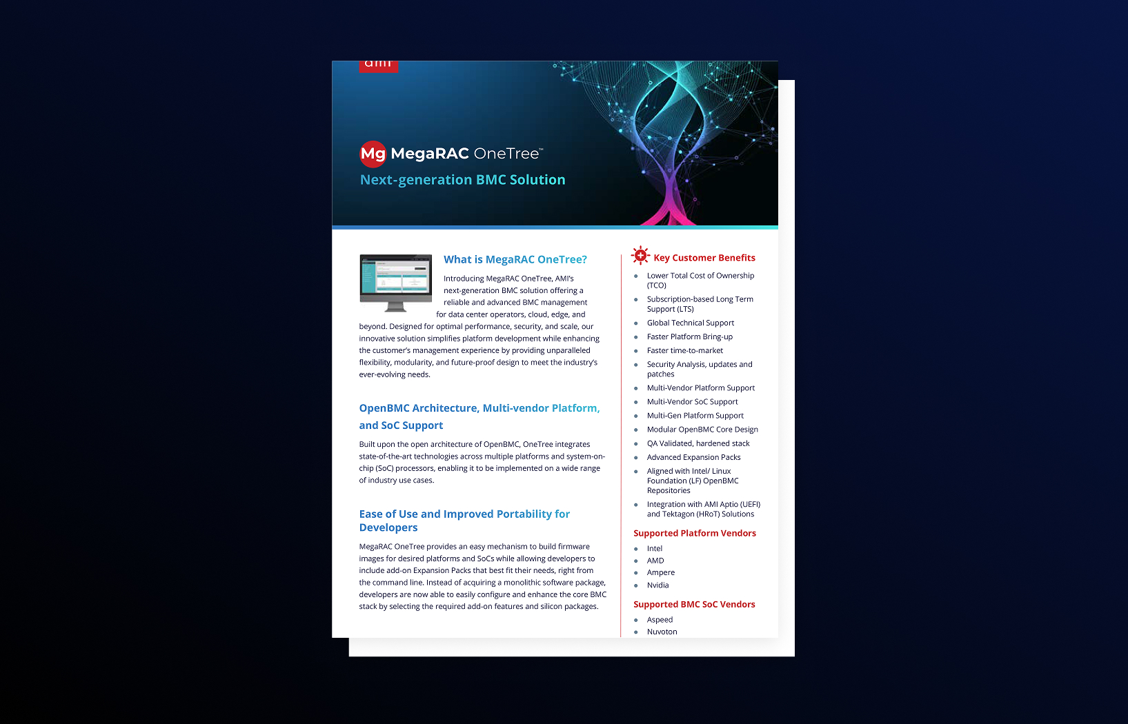 MegaRAC One Tree Data Sheet