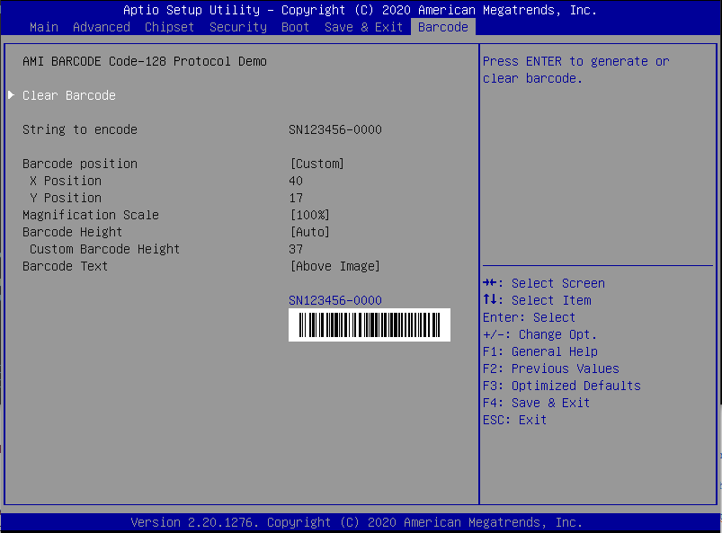 obtaining a serial number showing barcode
